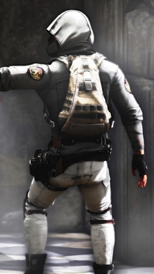 PlayerUnknowns Battlegrounds character in white outfit