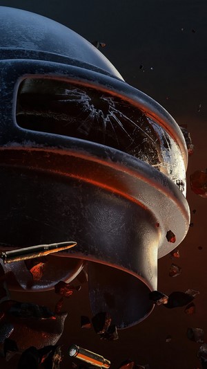 PUBG Helmet with Bullet and Debris 4K