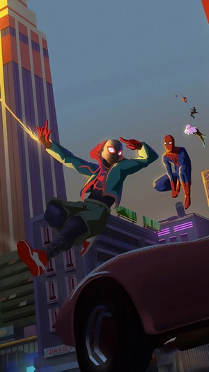 Miles Morales and Spider-Man in New York City 4K