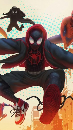 Miles Morales and other Spider-People from Spider-Man: Into the Spider-Verse 4K