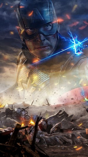 Captain America in battle 4K