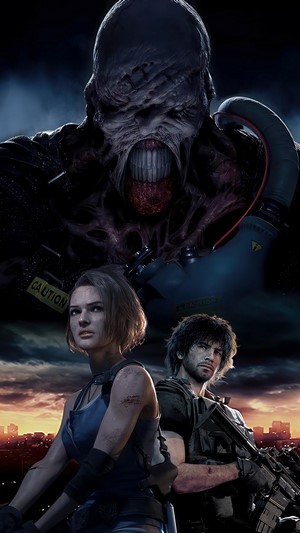 Nemesis and characters from Resident Evil 3 Remake 4K