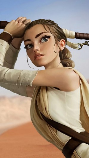 Rey, Star Wars, Art, 4k