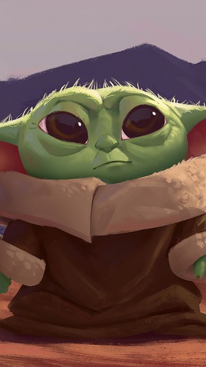 Baby Yoda from Star Wars, Art, 4K