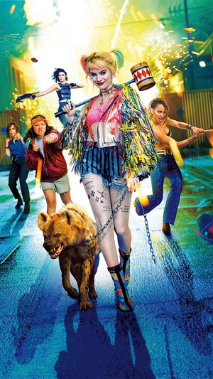 Birds of Prey Poster with Harley Quinn and Hyena
