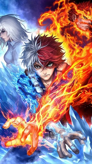 Shoto Todoroki, My Hero Academia, 4k