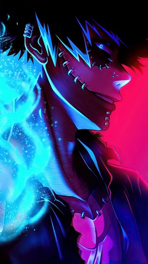 Dabi, Blue, Flame, My Hero Academia, 4k