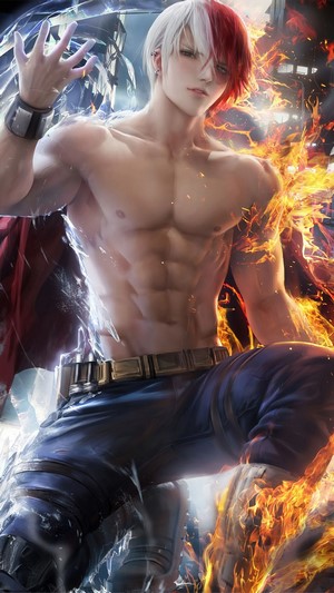 My Hero Academia, Shoto Todoroki, 4k