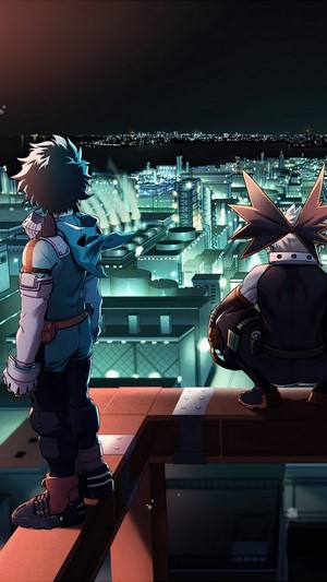 My Hero Academia, Izuku Midoriya, Katsuki Bakugo, 4k