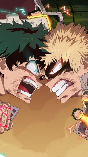 Izuku Midoriya vs Katsuki Bakugo, My Hero Academia, 4k