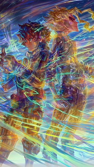 Izuku and All Might from My Hero Academia 4K