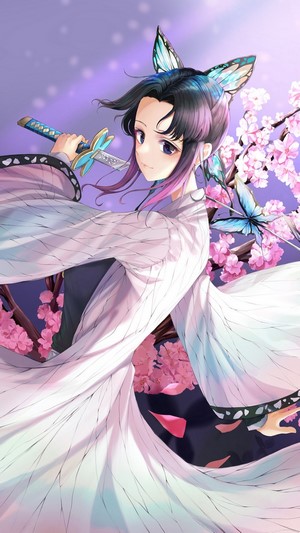 Shinobu, Beautiful, Anime, Girl, Kimetsu no Yaiba HD
