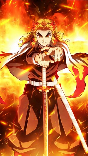 Kyojuro Rengoku, Kimetsu no Yaiba, 4k