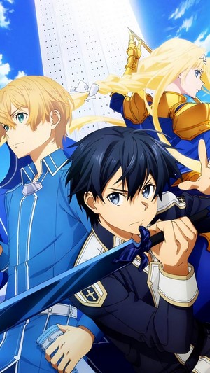 Kirito, Eugeo, and Alice from Sword Art Online Alicization