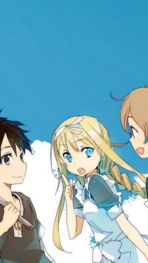Kirito, Alice, and Eugeo from Sword Art Online Alicization 4K