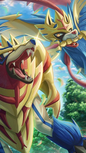 Zamazenta, Zacian, Pokemon, Sword, And, Shiel, 4k