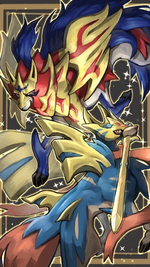 Zacian, Zamazenta, Pokemon Sword and Shield, 4k
