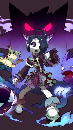 Allister, Gengar, Mimikyu, Gastly, Haunter, Pokemon Sword and Shield, 4k