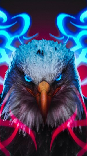 Eagle, Eyes, Digital Art, Animals, 4k