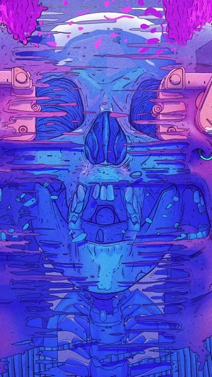 Digital Art Skull Illustration 4K