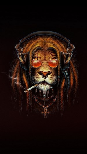 Lion, Smoking, Digital Art, Animal, 4k