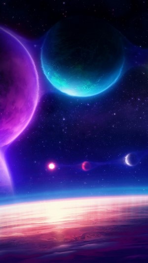 Colorful Planets in Deep Space 4K