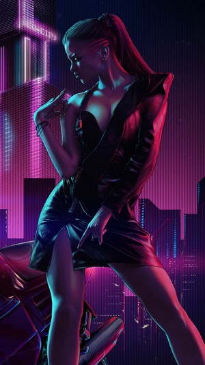 Girl in Sci-Fi City 4K