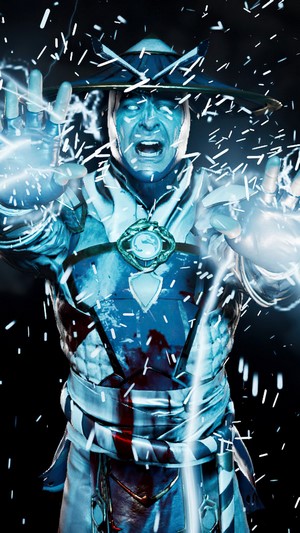 Raiden from Mortal Kombat 11 with lightning