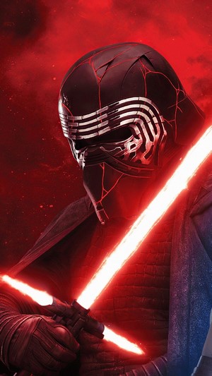 Kylo Ren from Star Wars with Lightsaber 4K