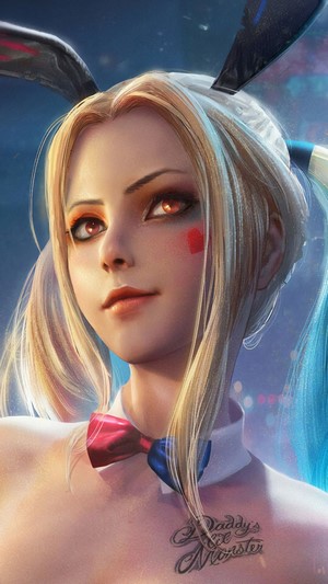 Harley Quinn from DC Comics as a Bunny 4K