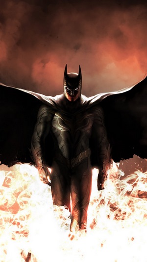 Batman in flames 4K