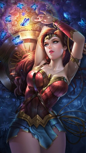 Wonder Woman with Butterflies