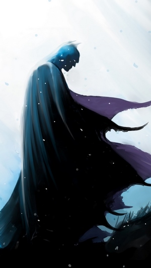 Batman in the snow