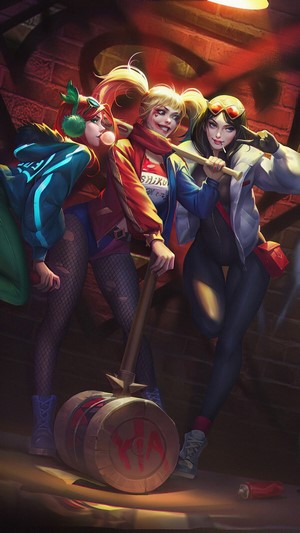 Harley Quinn, Joker, Girls, 4k