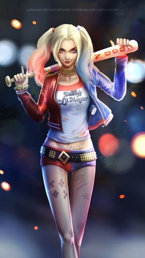 Harley Quinn, Bat, 4k