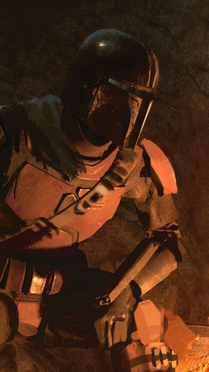 The Mandalorian by Bonfire Art 4K
