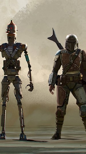 IG-11 and The Mandalorian from Star Wars 4K