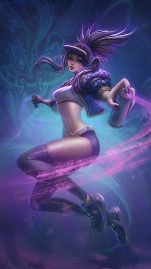Akali from K/DA in LoL 4K