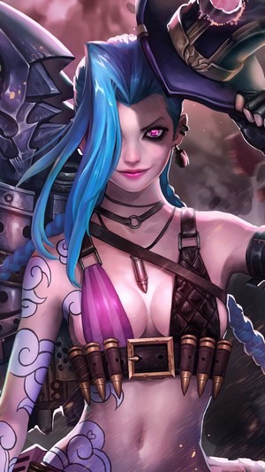 Jinx, LoL, 4k