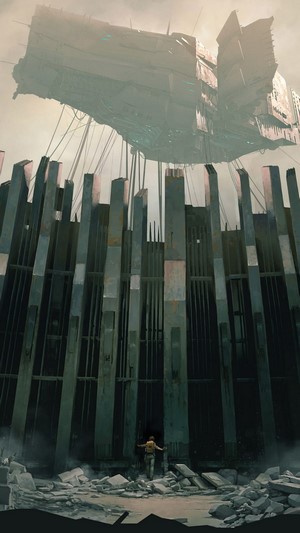 4K image of a person entering a large structure in Half-Life: Alyx