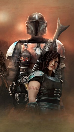 Mandalorian and Cara Dune from The Mandalorian 4K