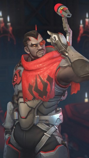 Baptiste from Overwatch Vampire Halloween Terror Skin 4K