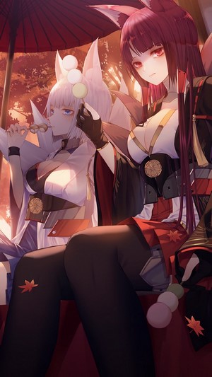 Kaga and Akagi from Azur Lane in 4K