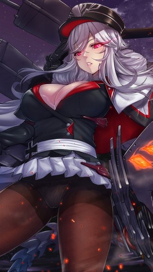 Azur Lane, Graf Zeppelin, Anime Girl, 4k
