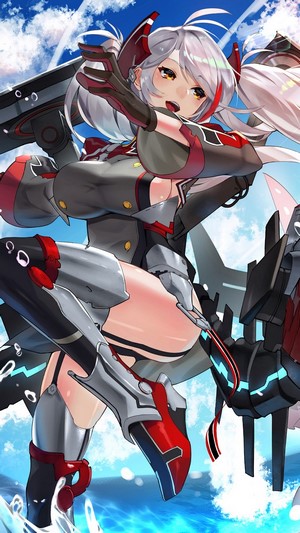 Azur Lane, Prinz Eugen, Admiral Hipper, Anime Girls, 4k