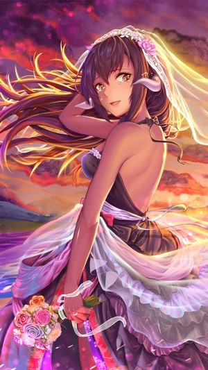 Mikasa from Azur Lane in a wedding dress