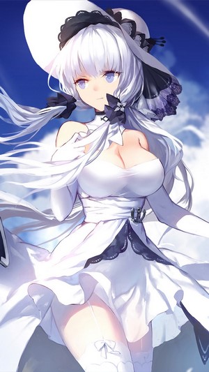 Azur Lane, Illustrious, Anime Girl, 4k