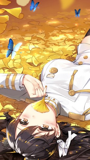 Atago from Azur Lane with butterflies