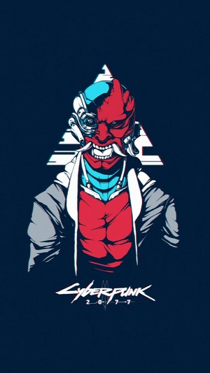 Cyberpunk 2077 Samurai Masked Figure 4K