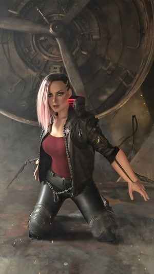 Female V from Cyberpunk 2077 Cosplay 4K